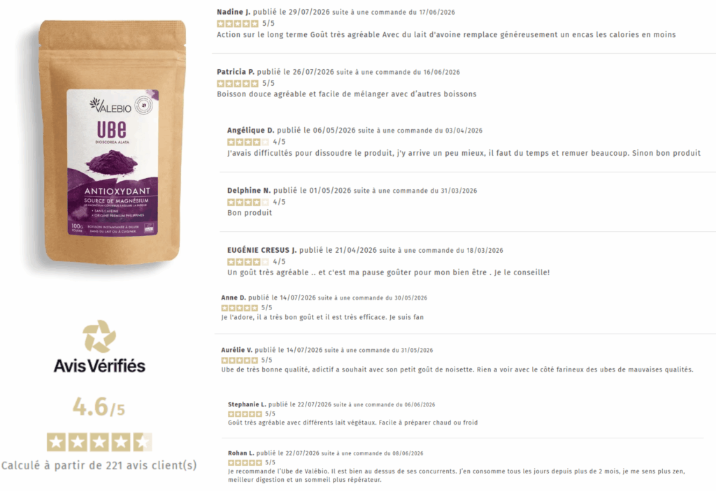 avis des clients sur ube valebio