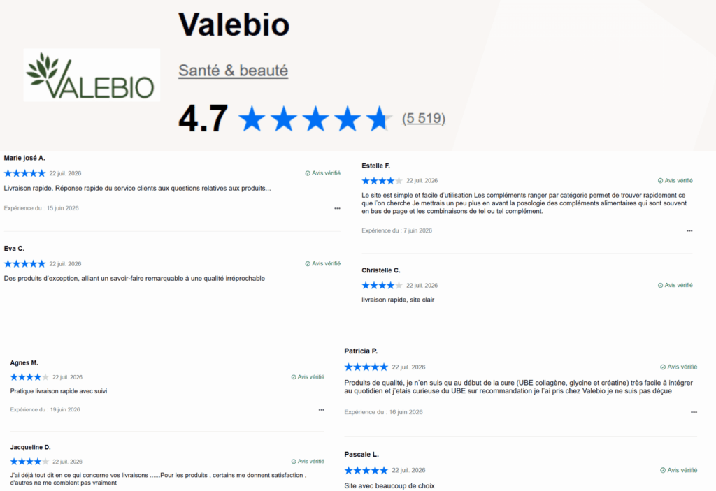 avis des clients sur valebio