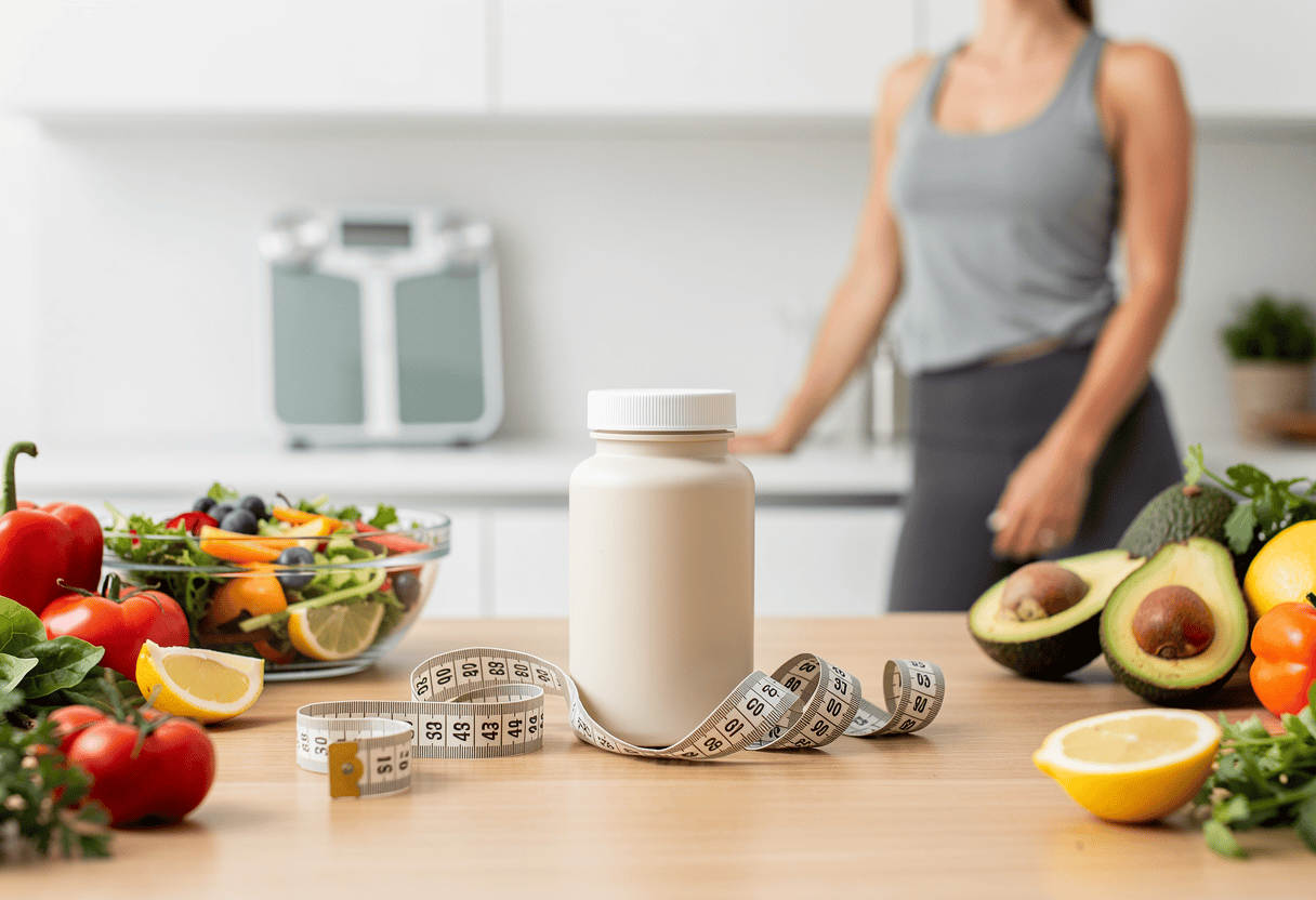 flacons de compléments alimentaires contenant du CLA