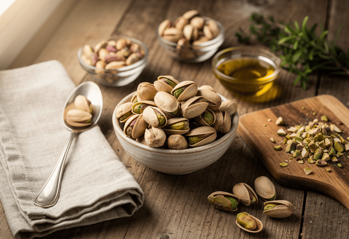 pistaches naturelles en coque et décortiquées