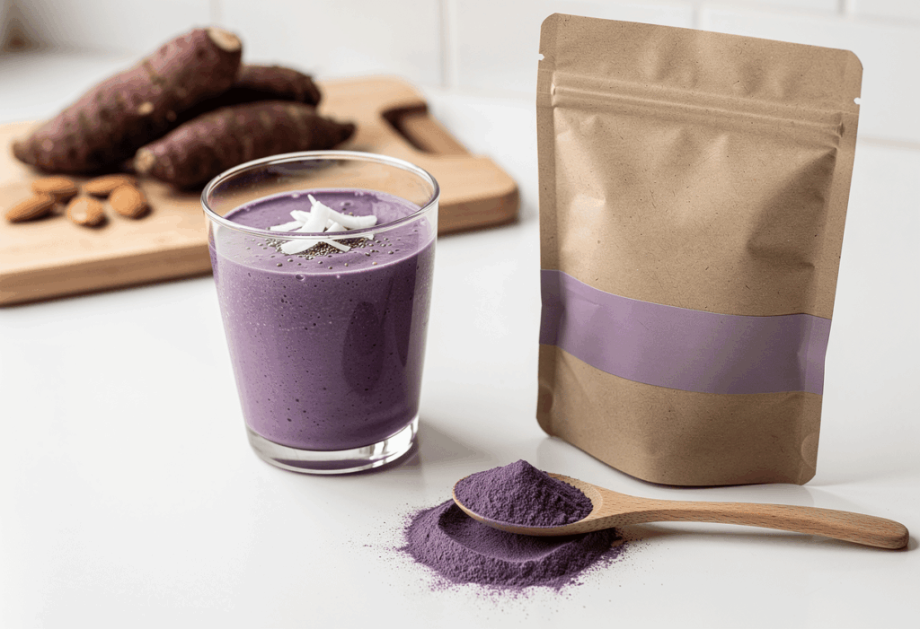 produit a base de ube de la marque valebio​