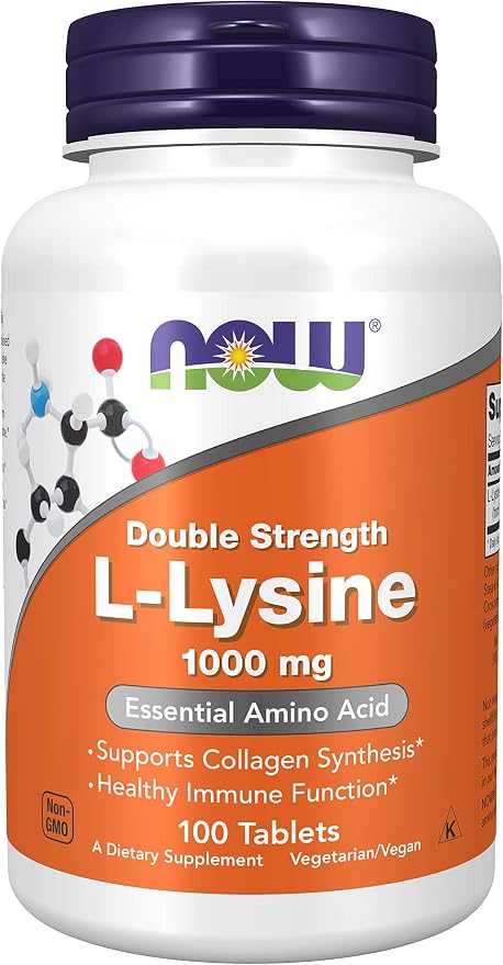 Now Foods L-Lysine 1000 mg comprimés