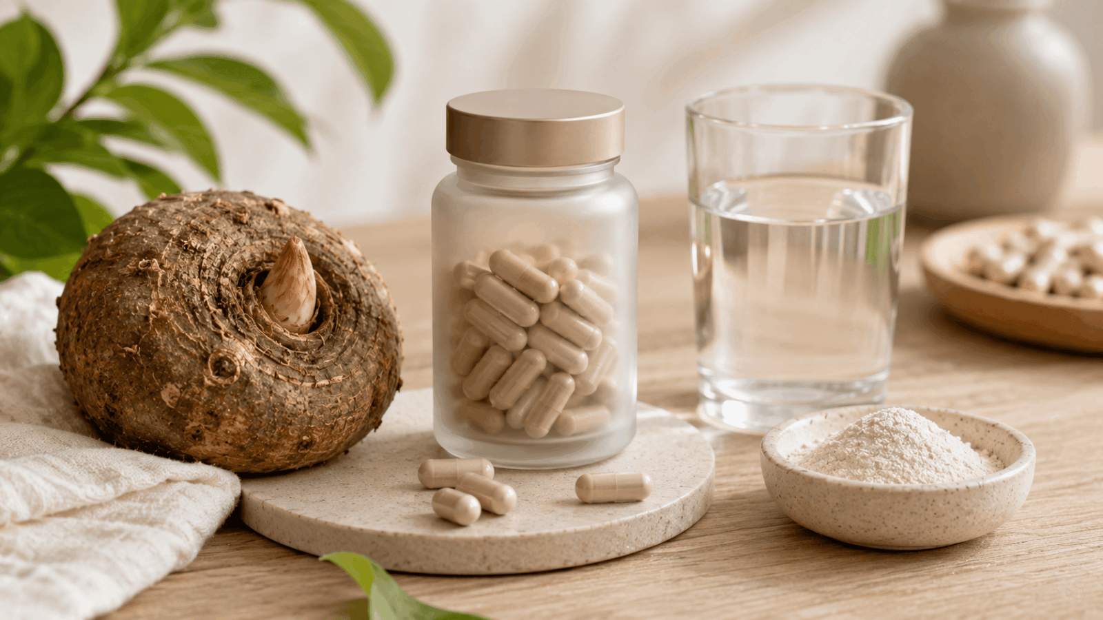 Complément alimentaire au konjac