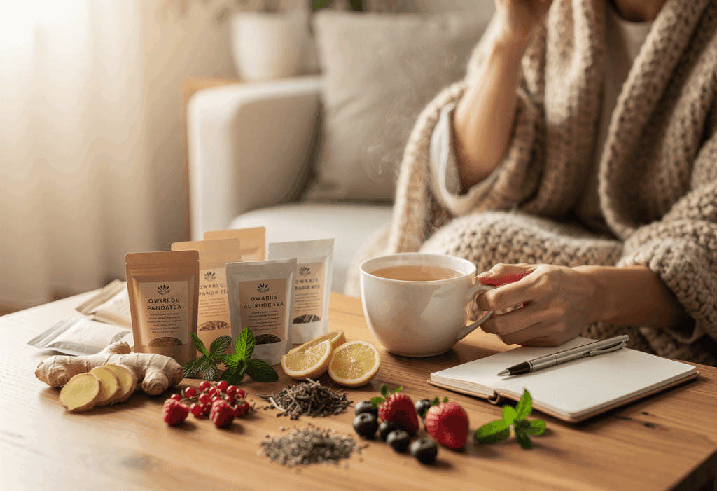 Dégustation d'une infusion bien-être