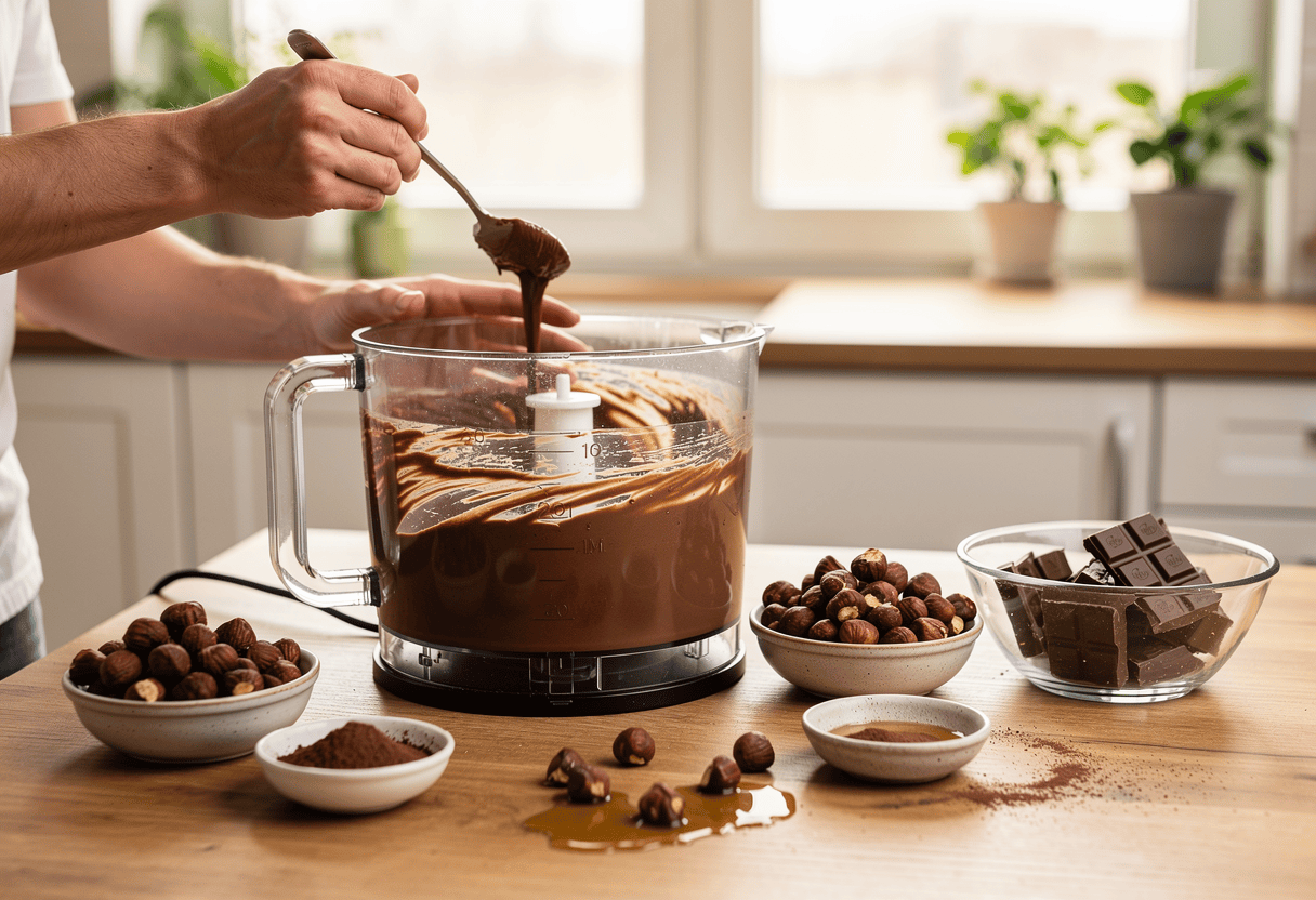Préparation de la pâte à tartiner