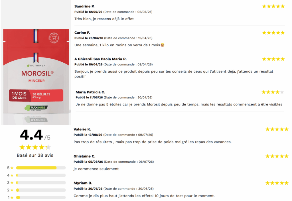 avis des clients sur le morosil nutrimea