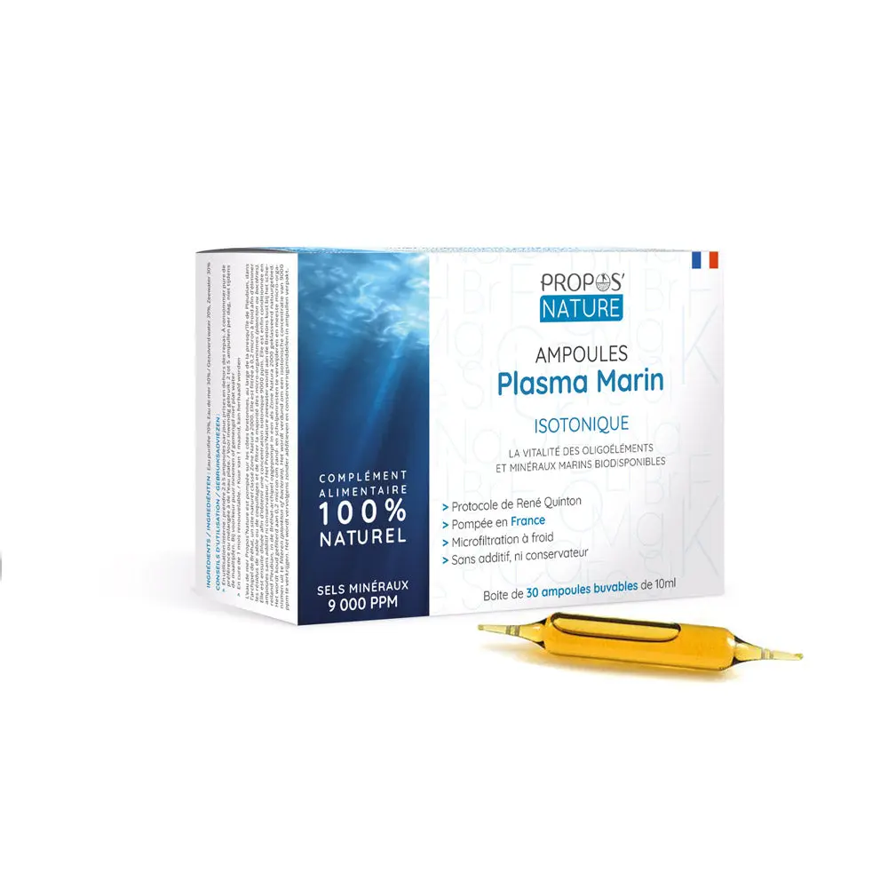 Greenweez Plasma Marin Isotonique 30 ampoules eau de mer microfiltrée