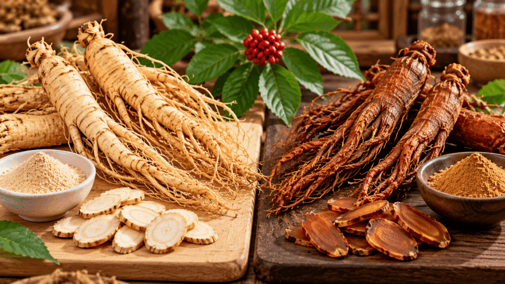 Ginseng rouge ou ginseng blanc quelle difference